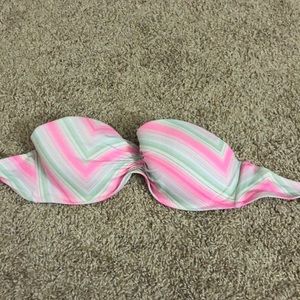 Victoria’s Secret white & pink bathing suit top.